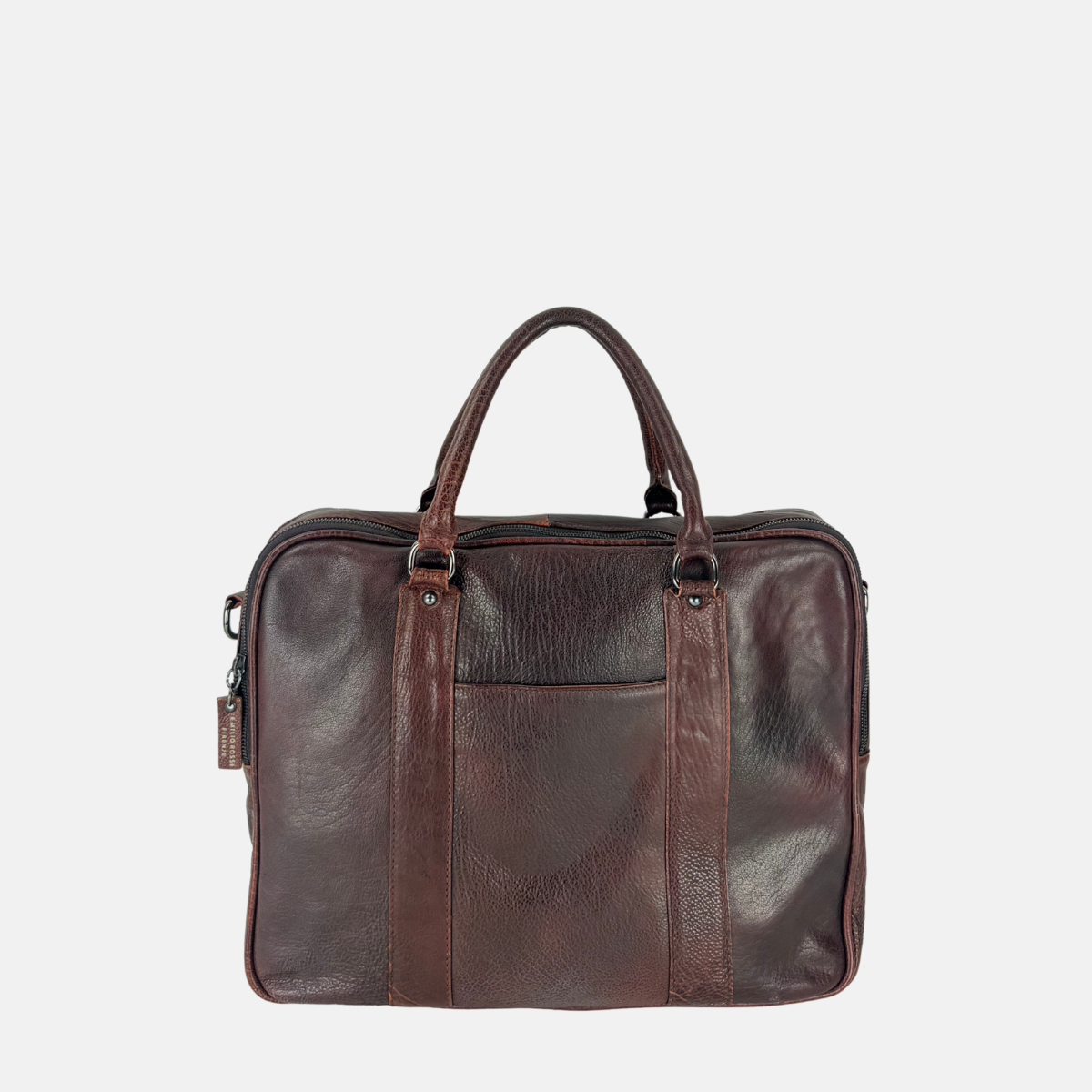 Bruno Rossi Leather Briefcase Brown - Big Bag NY