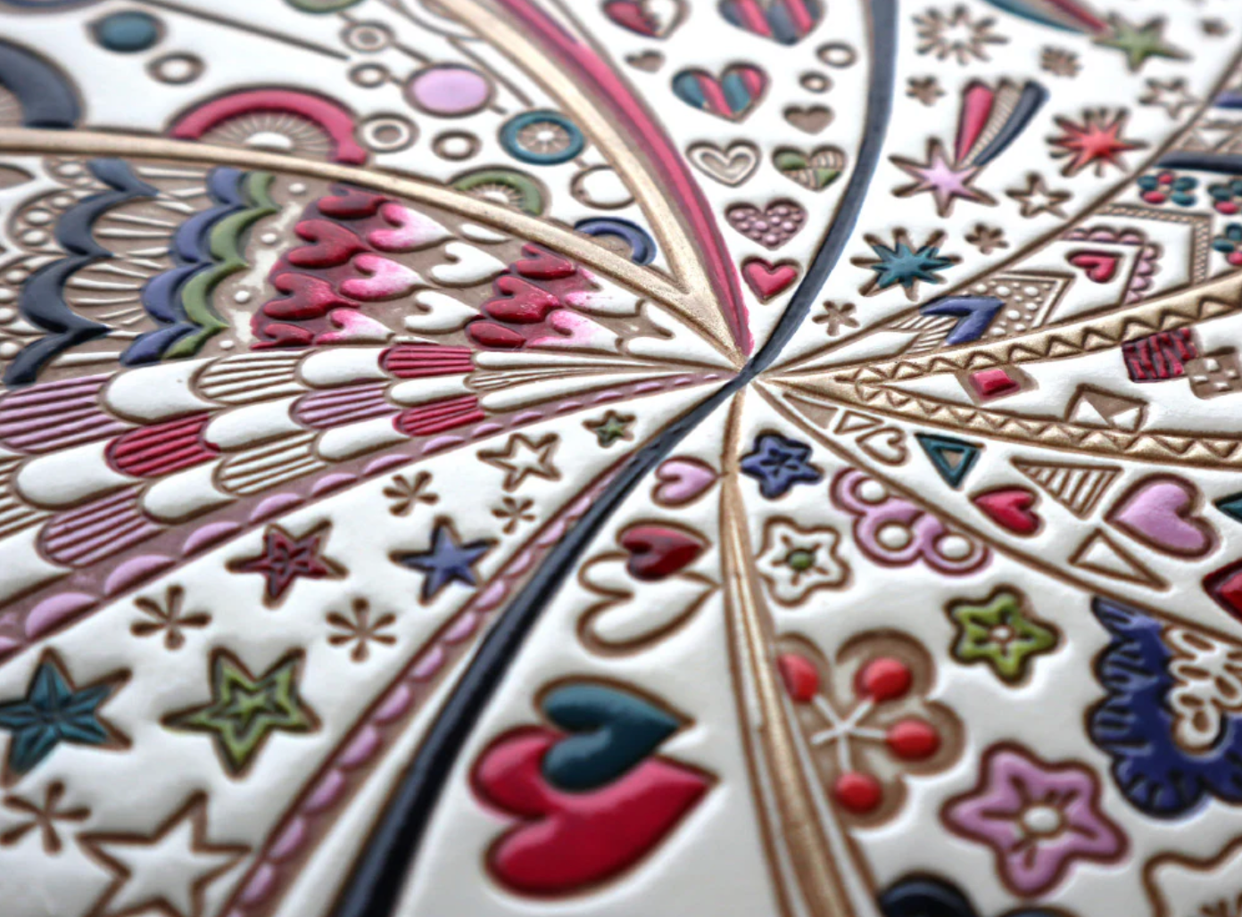 Bunkoya Oozeki Glossy Hearts Zippered Long Wallet5 - Big Bag NY