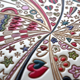 Bunkoya Oozeki Glossy Hearts Zippered Long Wallet5 - Big Bag NY