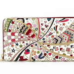 Bunkoya Oozeki Glossy Hearts Zippered Long Wallet - Big Bag NY