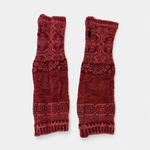 Butapana Fingerless Armwarmer Wool Glove in Burnt Orange - Big Bag NY