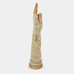 Butapana Fingerless Armwarmer Wool Glove in Ivory Beige - Big Bag NY