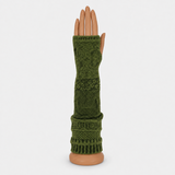 Butapana Fingerless Armwarmer Wool Glove in Moss Green - Big Bag NY