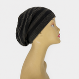 Butapana Oversized Cotton Beret Beanie in Black - Big Bag NY