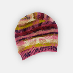 Butapana Oversized Printed Wool Beret Beanie in Multi Pink - big Bag NY