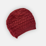 Butapana Oversized Wool Beret Beanie in Burnt Orange - Big Bag NY