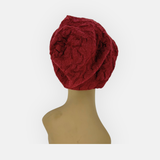 Butapana Oversized Wool Beret Beanie in Burnt Orange - Big Bag NY