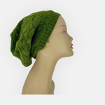 Butapana Oversized Wool Beret Beanie in Moss Green - Big Bag NY