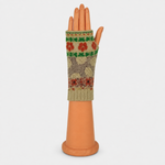 Butapana Short Fingerless Wool Glove in Beige - Big Bag NY