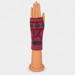 Butapana Short Fingerless Wool Glove in Dark Pink - Big Bag NY