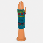 Butapana Short Fingerless Wool Glove in Teal Blue - Big Bag NY
