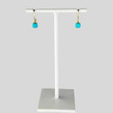 Square Turquoise Cabochan 18K Drops