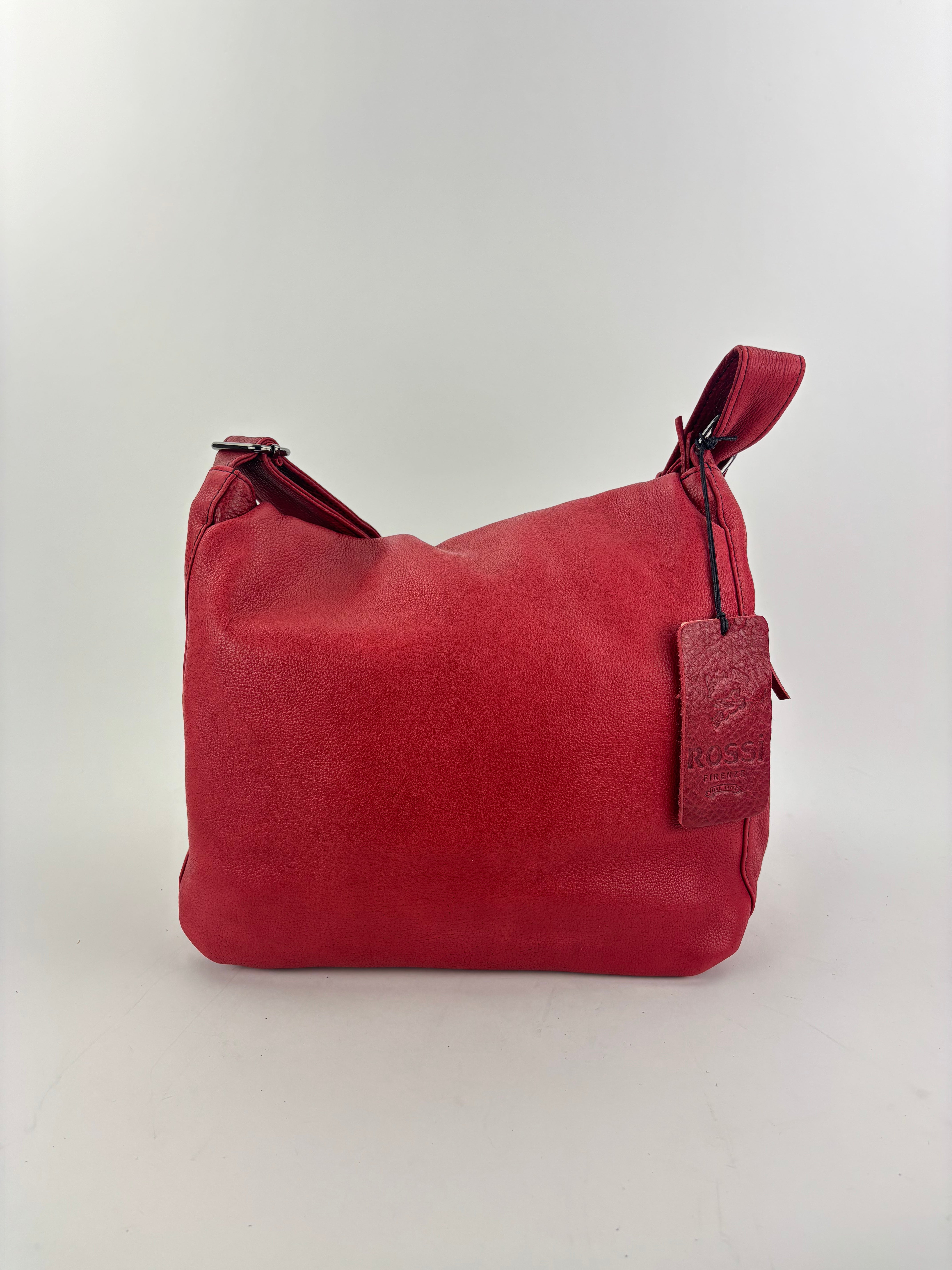 Large Zip Flap pocket Hobo Crossbody Red - Big Bag NY