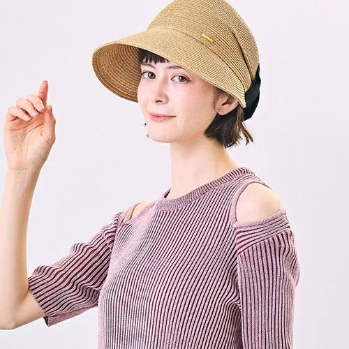 CA4LA - Sunshine Raffia Visor Sun Hat - BIg Bag NY