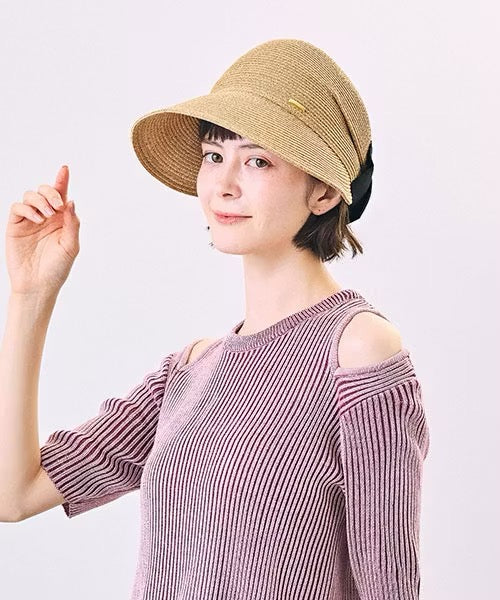 CA4LA - Sunshine Raffia Visor Sun Hat - BIg Bag NY