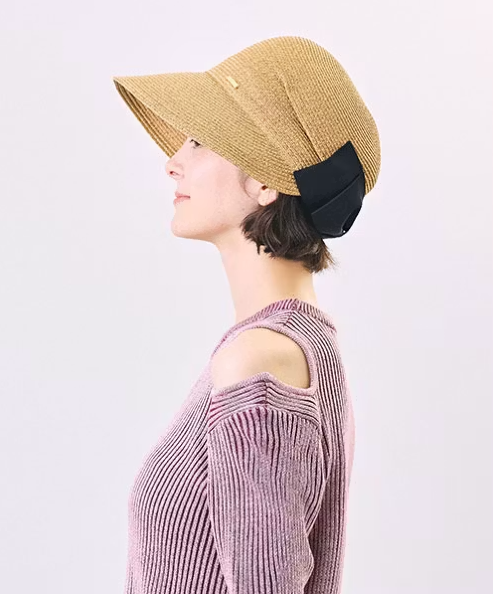 CA4LA - Sunshine Raffia Visor Sun Hat - BIg Bag NY