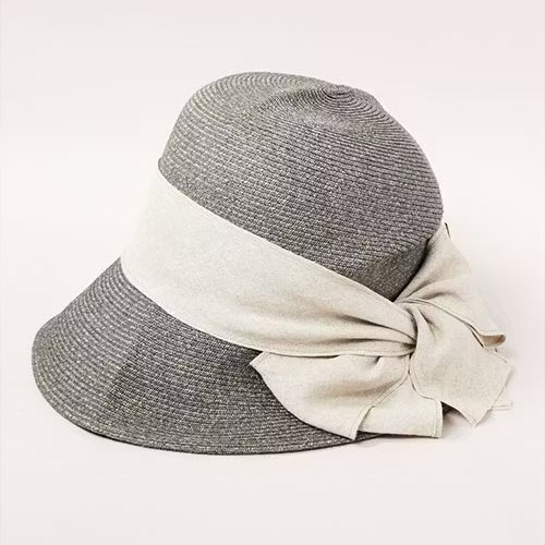 CA4LA Retro Raffia Cloche Gray - Big Bag NY