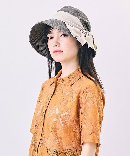 CA4LA Retro Raffia Cloche Gray - Big Bag