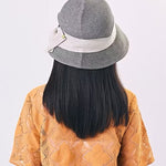 CA4LA Retro Raffia Cloche Gray - Big Bag NY