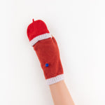 Santacana Short Fingerless Glove with Hood in Red - Big Bag NY