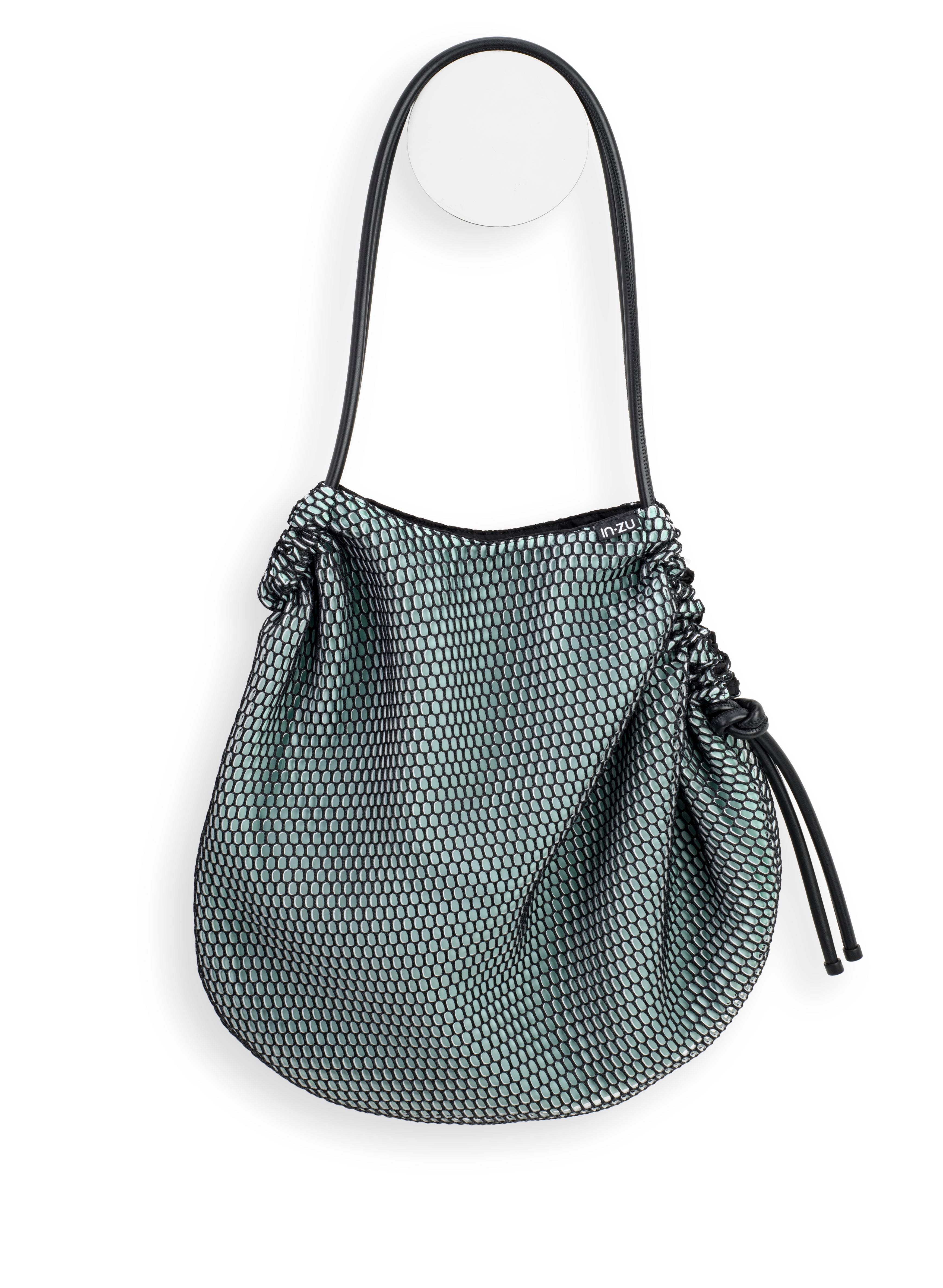 InZu COCCÓ Neo Tote in Black and Mint Hive - Big Bag NY