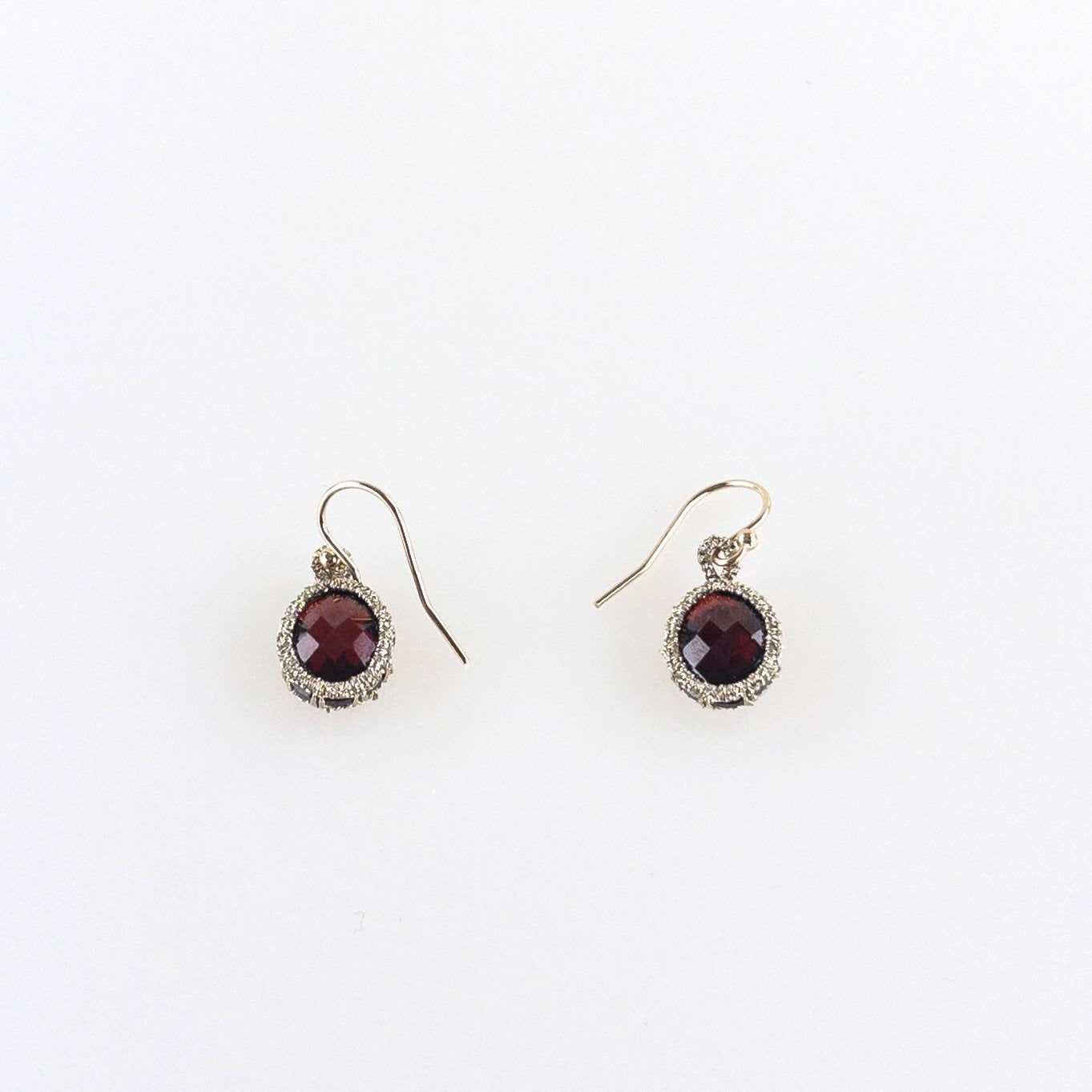 Danielle Welmond Caged Garnet Earrings - Big Bag NY