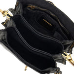 Campomaggi AGNESE Studded Shoulder Bag in Black - BIG BAG NY