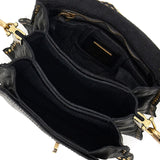 Campomaggi AGNESE Studded Shoulder Bag in Black - BIG BAG NY