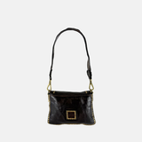 Campomaggi AGNESE Studded Shoulder Bag in Dark Brown - Big Bag NY