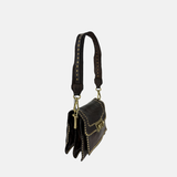 Campomaggi AGNESE Studded Shoulder Bag in Dark Brown - Big Bag NY
