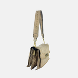 Campomaggi AGNESE Studded Shoulder Bag in Off White - Big Bag NY