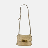 Campomaggi AGNESE Studded Shoulder Bag in Off White - Big Bag NY