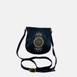 Campomaggi GIADA Small Studded Flap Crossbody in Black - Big Bag NY