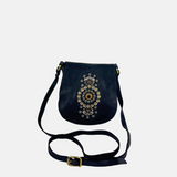 Campomaggi GIADA Small Studded Flap Crossbody in Black - Big Bag NY