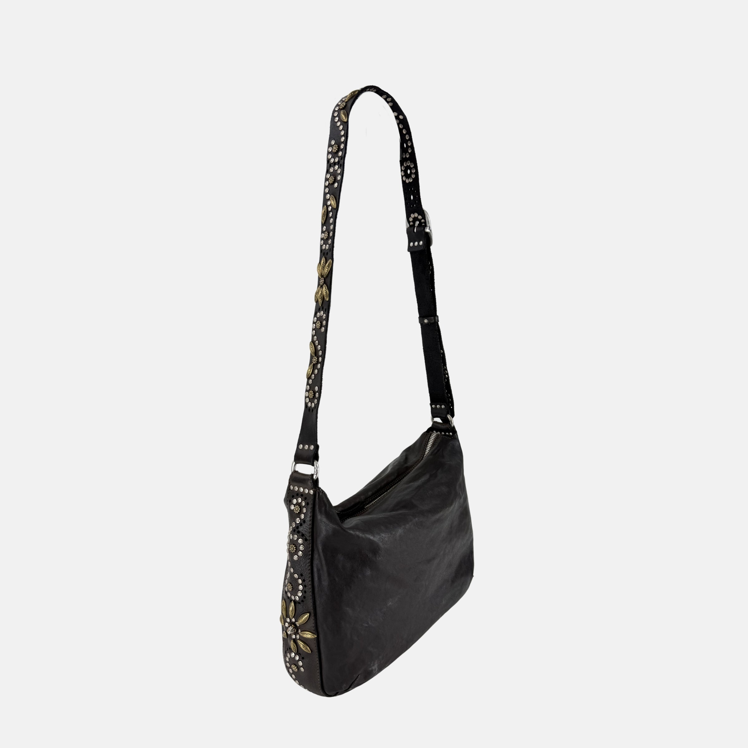 Campomaggi NADA Crossbody Bag in Dark Brown - Big Bag NY