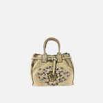 Campomaggi ROSSELLA Studded Beige Top Handle Tote - Big Bag NY