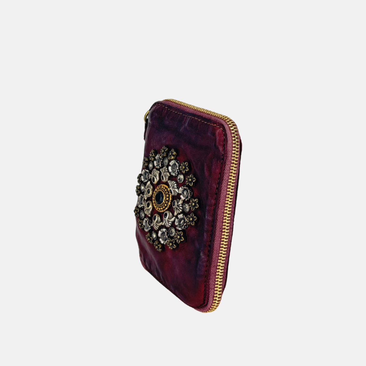 Campomaggi TOSCA wallet Burgundy - Big Bag NY side