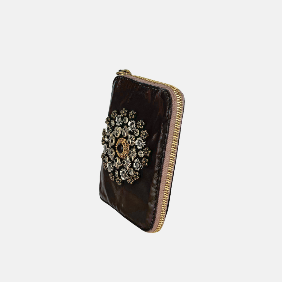 Campomaggi TOSCA wallet Deep Brown - Big Bag NY side