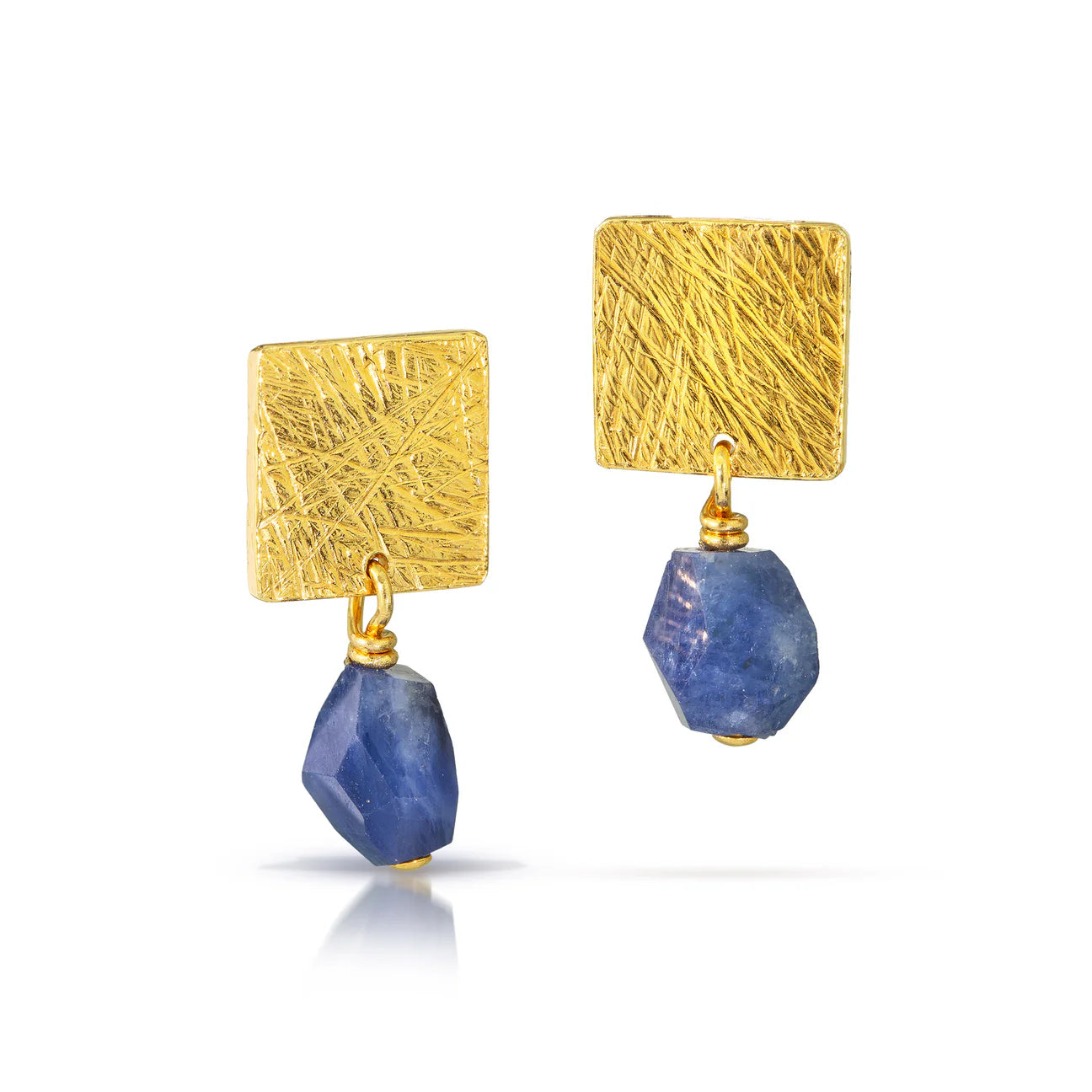 Heather Guidero Carved Tab Earrings - Big Bag NY