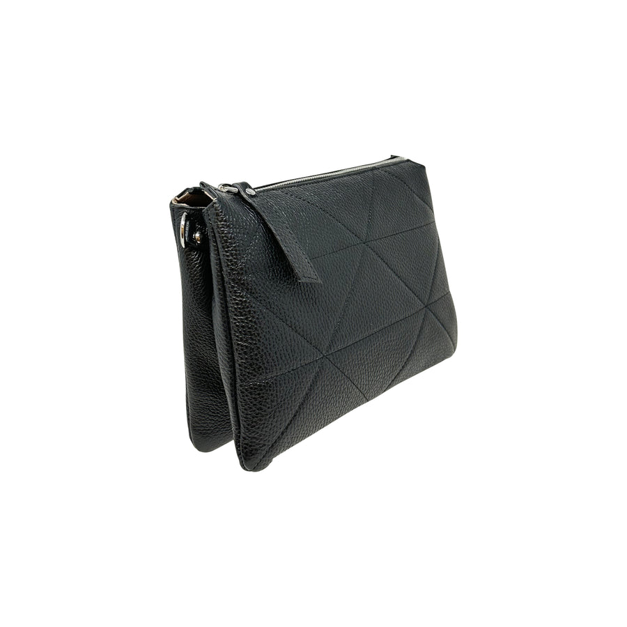 Small Double Compartment Leather Bag