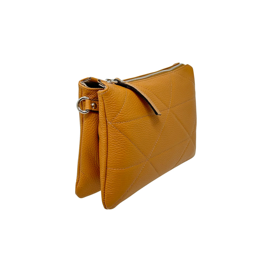 Small Double Compartment Leather Bag