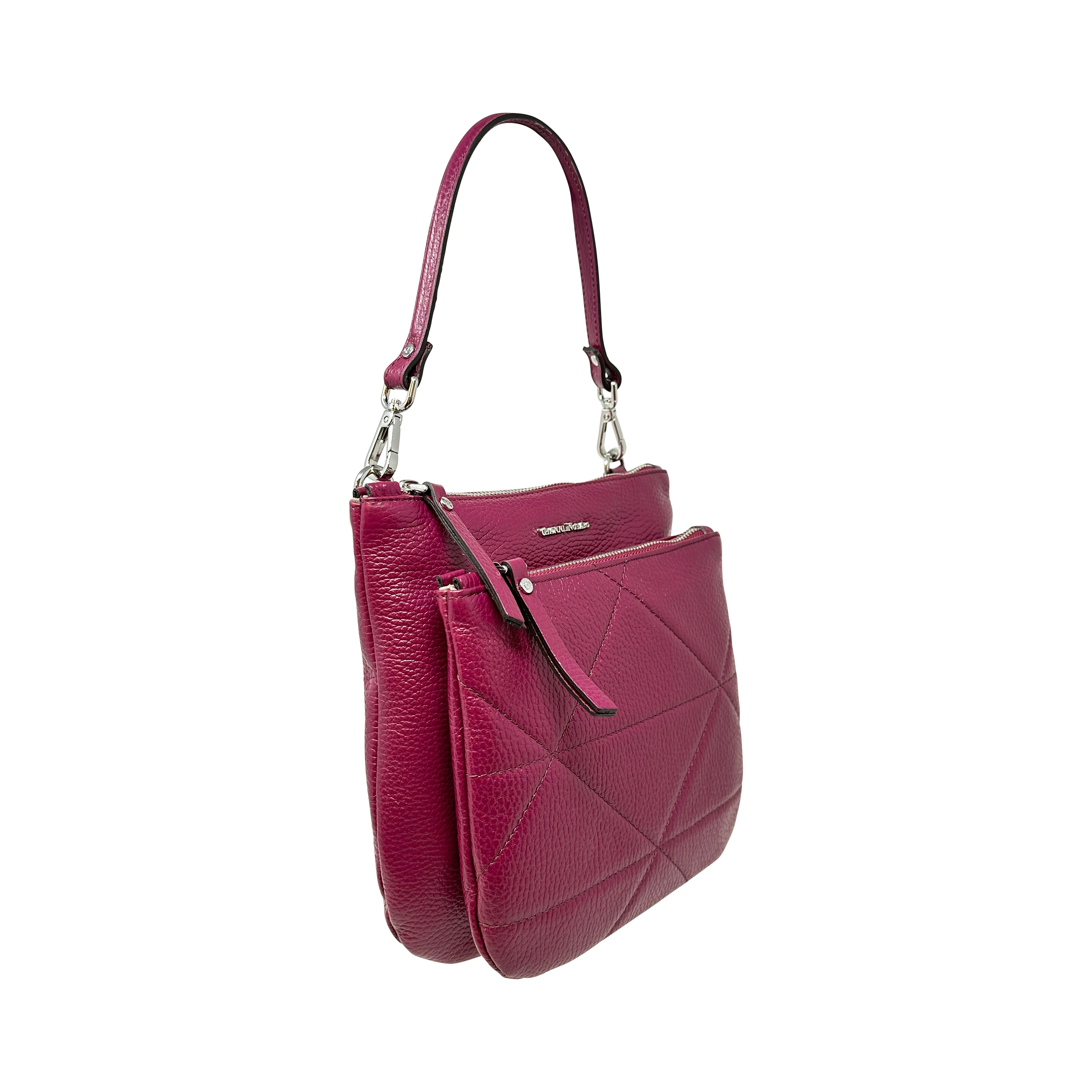 Carol J Front Pocket Crossbody and Shoulder Bag plum - Big Bag NY