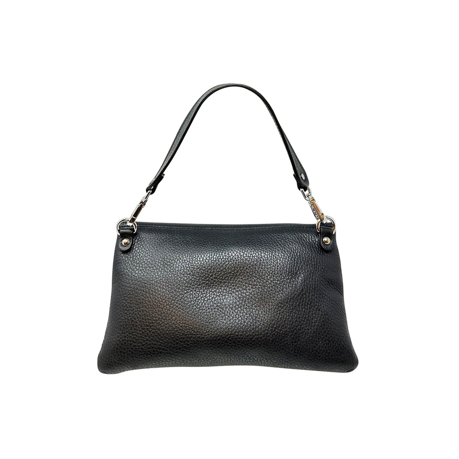 Leather Jeweled Clutch Bag