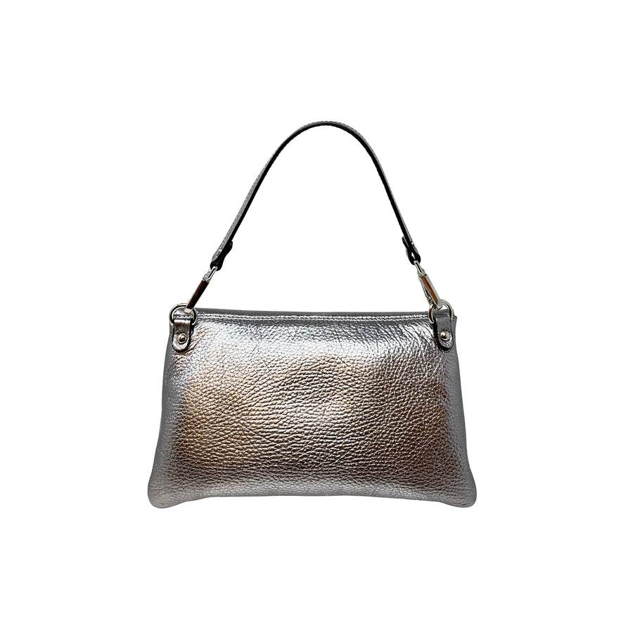Leather Jeweled Clutch Bag