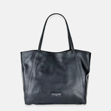 Carol J Basic Wide Tote Bag in Pebble Leather - Big Bag NY