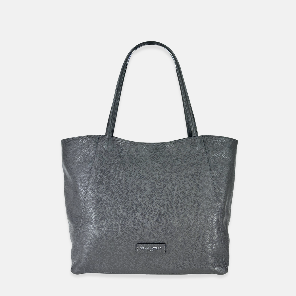 Carol J Basic Wide Tote Bag in Pebble Leather - Big Bag NY