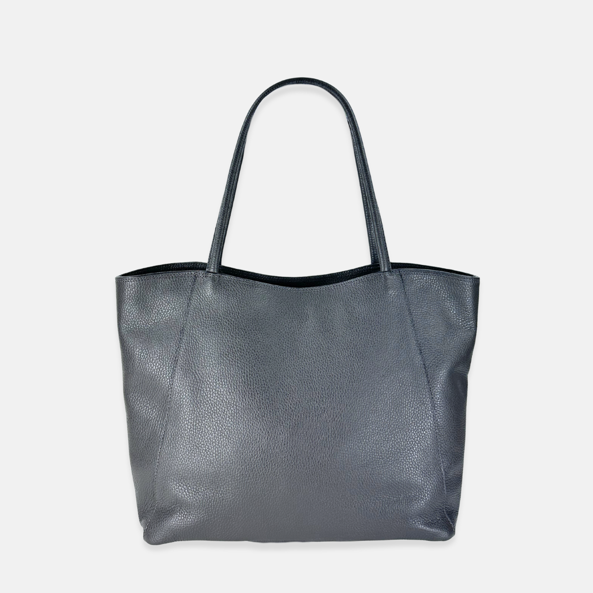 Carol J Basic Wide Tote Bag in Pebble Leather - Big Bag NY