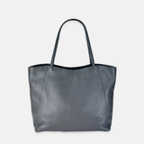 Carol J Basic Wide Tote Bag in Pebble Leather - Big Bag NY