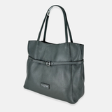 Carol J Belted Vertical Tote Bag in Pebble Leather - Big Bag NY
