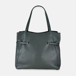 Carol J Belted Vertical Tote Bag in Pebble Leather - Big Bag NY